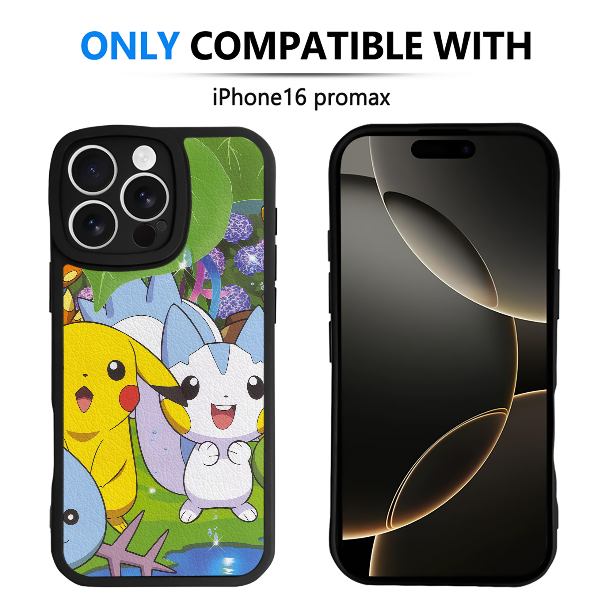 （画像用） ポケットモンスター Pokémon 【iPhone 16シリーズ対応】シリコンスマホケース（レザー調） 材質：シリコン